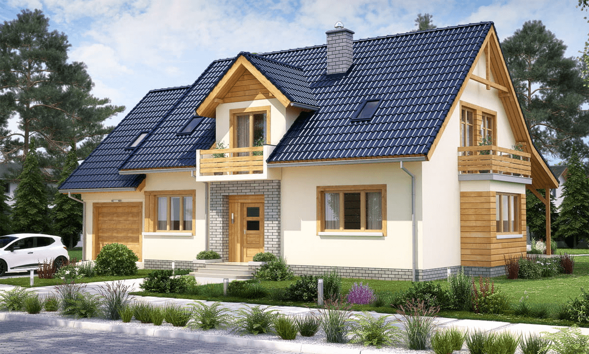Wizualizacja domu jednorodzinnego BW-44 wariant 5
