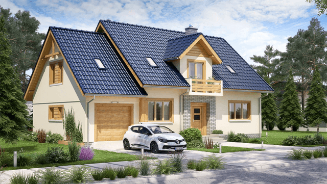 Wizualizacja domu jednorodzinnego BW-44 wariant 5