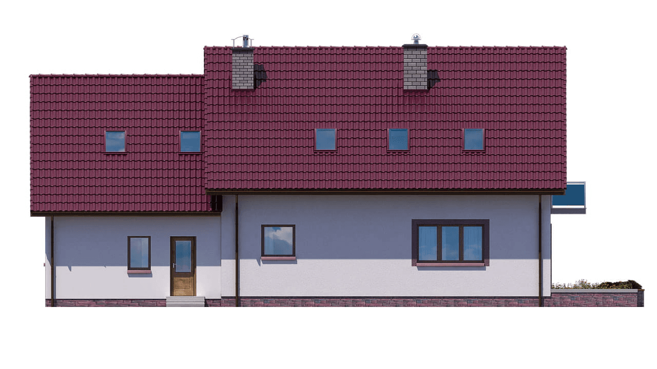 elewacja tylna domu jednorodzinnego BW-44 z lokalem