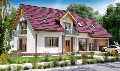 Wizualizacja domu jednorodzinnego BW-44 z lokalem