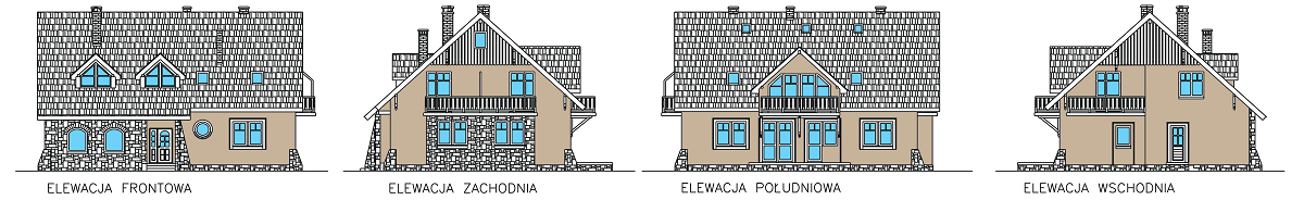 elewacje domu jednorodzinnego BW-45 agroturystyczny