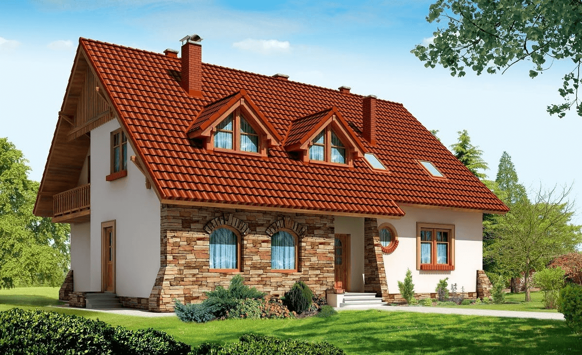 Wizualizacja domu jednorodzinnego BW-45 agroturystyczny