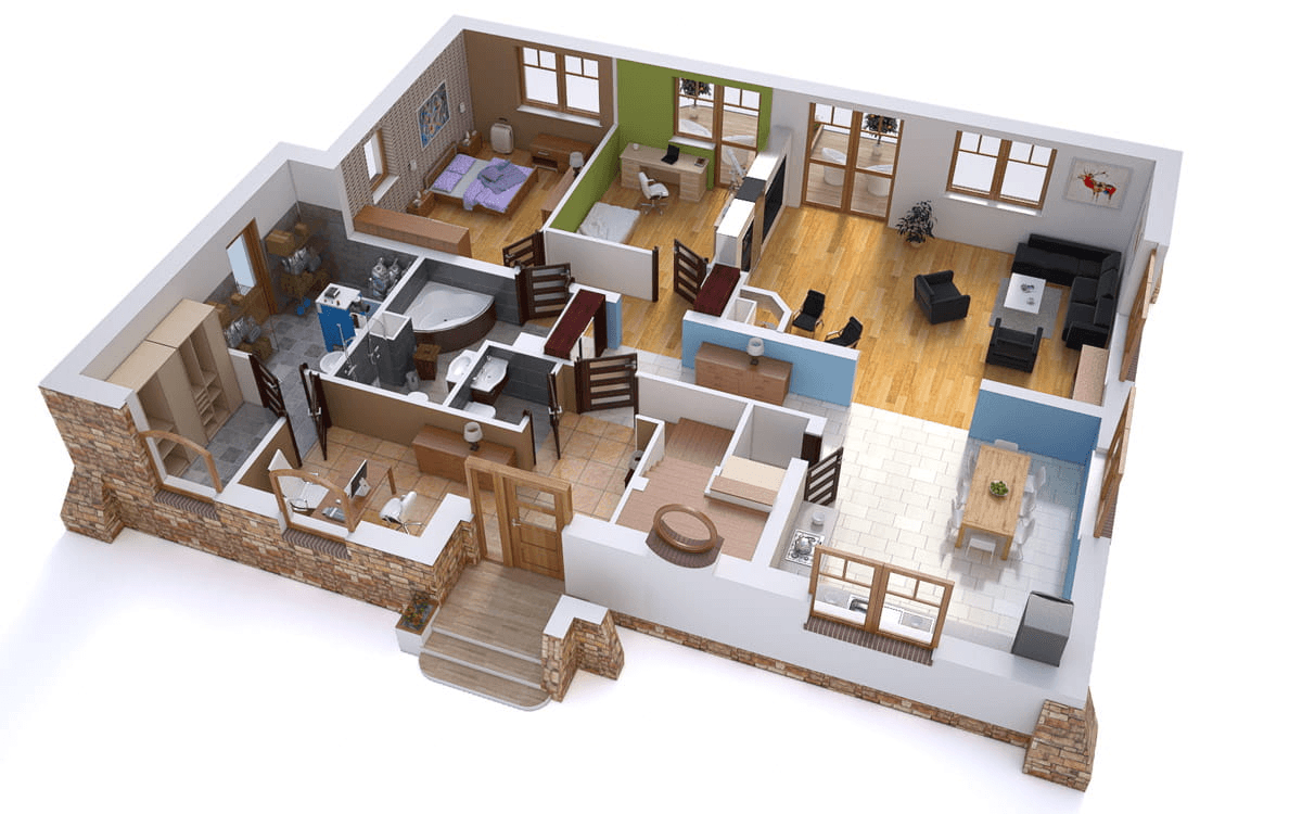 Wizualizacja domu jednorodzinnego BW-45 agroturystyczny