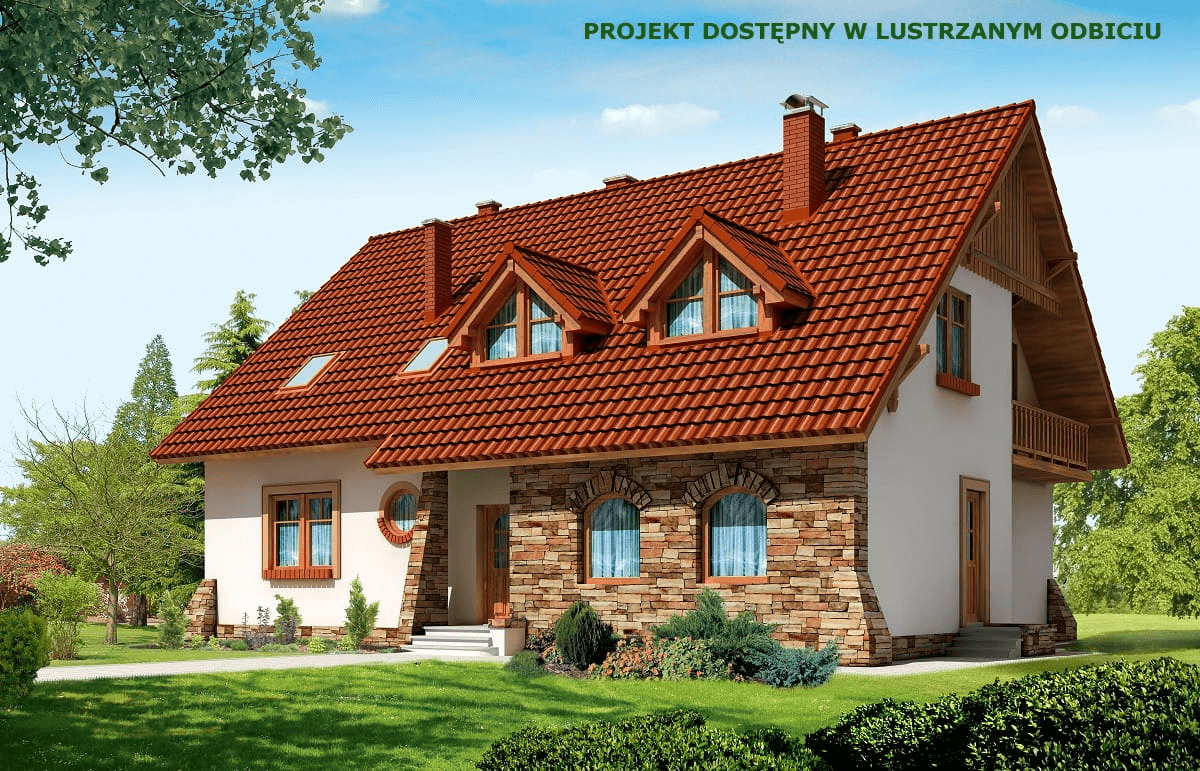 Wizualizacja domu jednorodzinnego BW-45 agroturystyczny