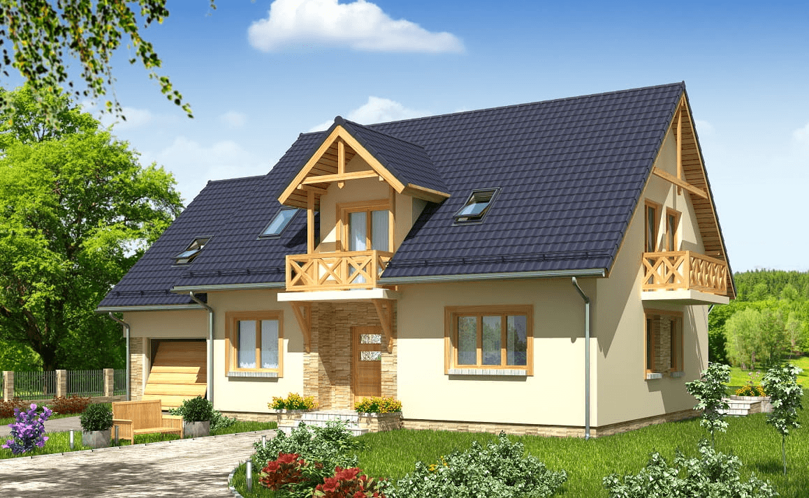 Wizualizacja domu jednorodzinnego BW-46