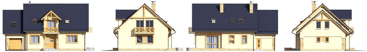 elewacje domu jednorodzinnego BW-46 wariant
