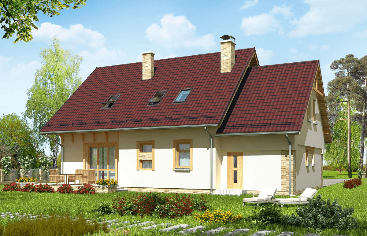 Wizualizacja domu jednorodzinnego BW-46 wariant