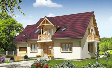 Wizualizacja domu jednorodzinnego BW-46 wariant