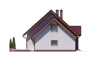 elewacja lewa domu jednorodzinnego BW-48 wariant 1