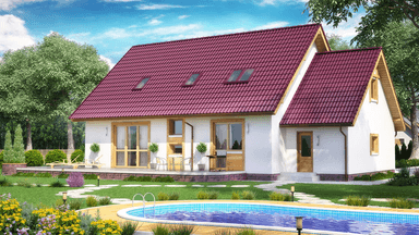 Wizualizacja domu jednorodzinnego BW-48 wariant 1