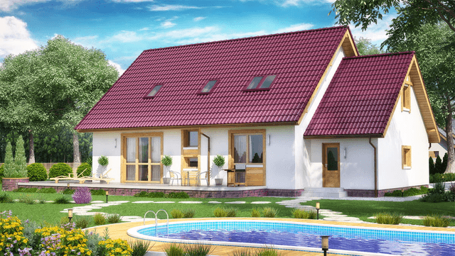 Wizualizacja domu jednorodzinnego BW-48 wariant 1