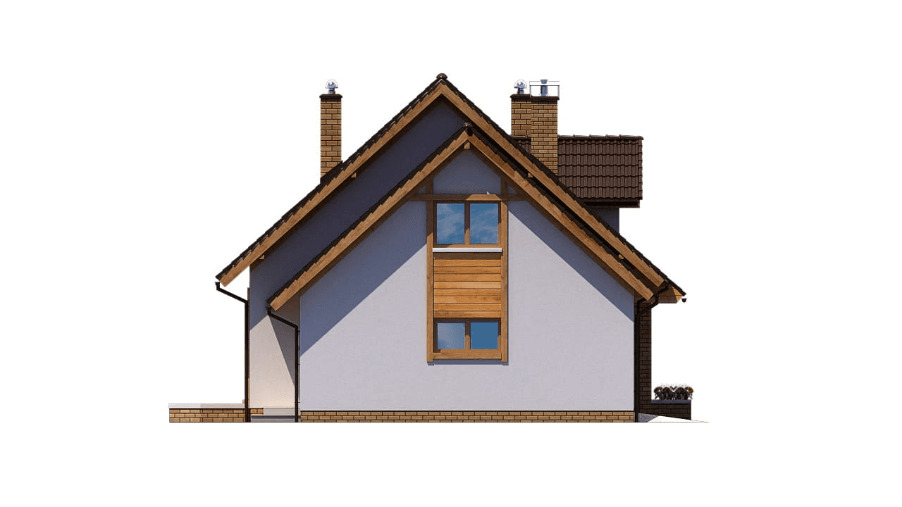 elewacja lewa domu jednorodzinnego BW-48 wariant 2