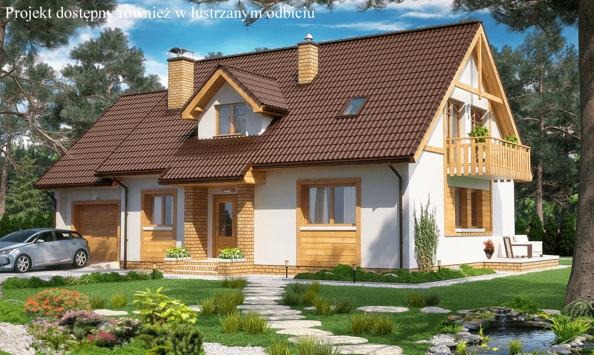 Wizualizacja domu jednorodzinnego BW-48 wariant 2