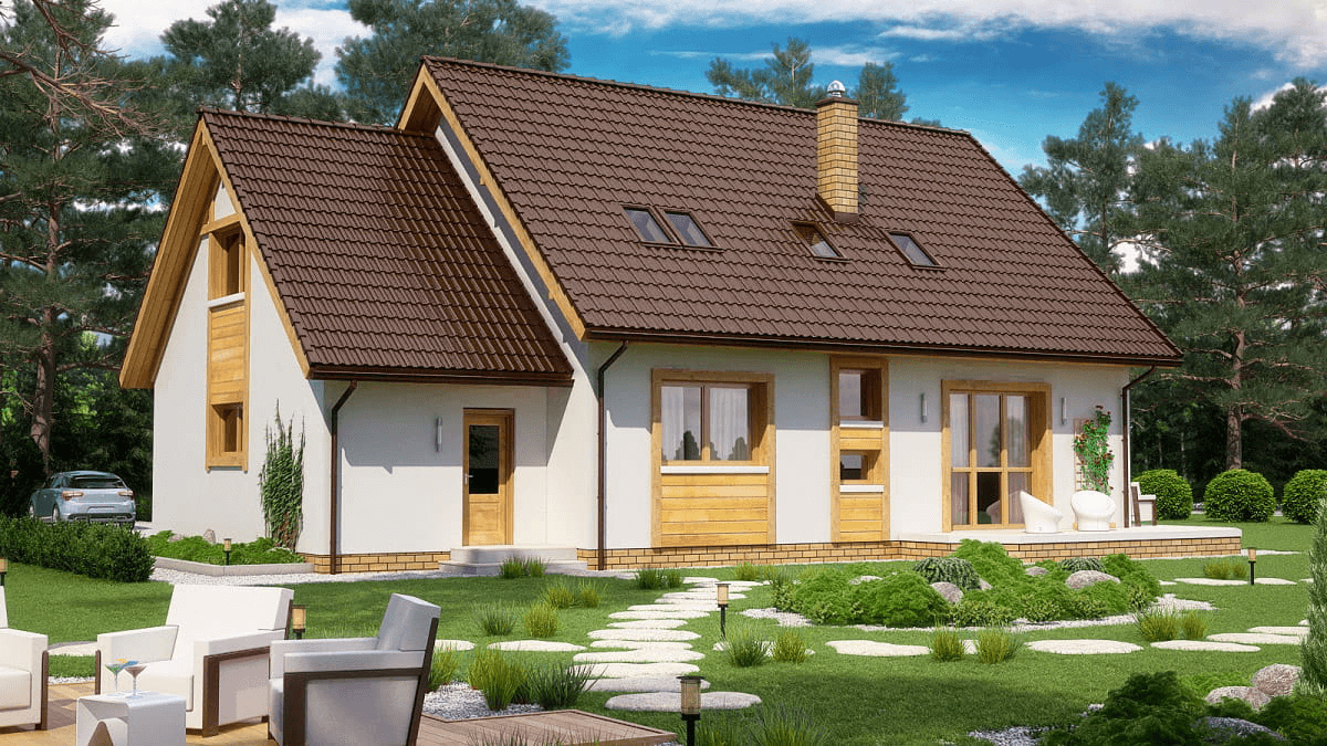 Wizualizacja domu jednorodzinnego BW-48 wariant 2