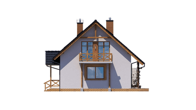 elewacja prawa domu jednorodzinnego BW-49 war.6 z garażem lub bez