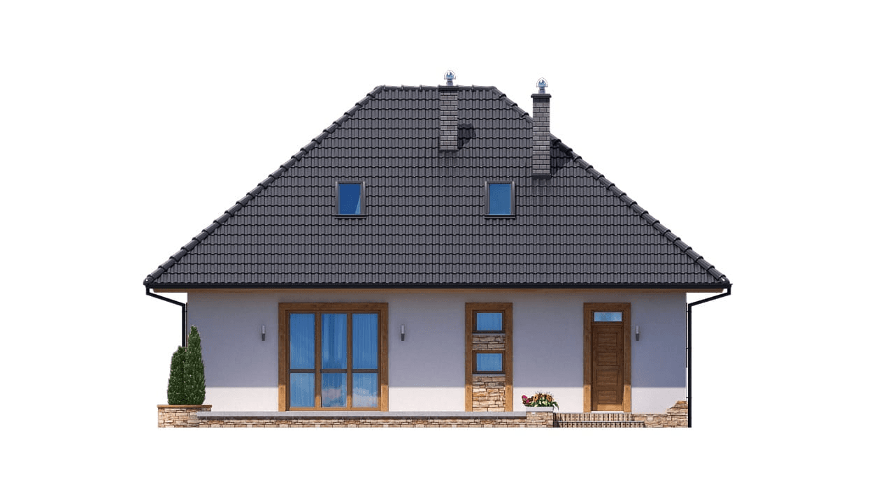 elewacja tylna domu jednorodzinnego Sezam BW-51