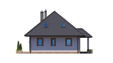 elewacja lewa domu jednorodzinnego BW-51