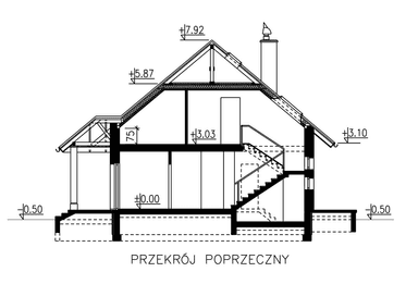 przekrój domu jednorodzinnego BW-51