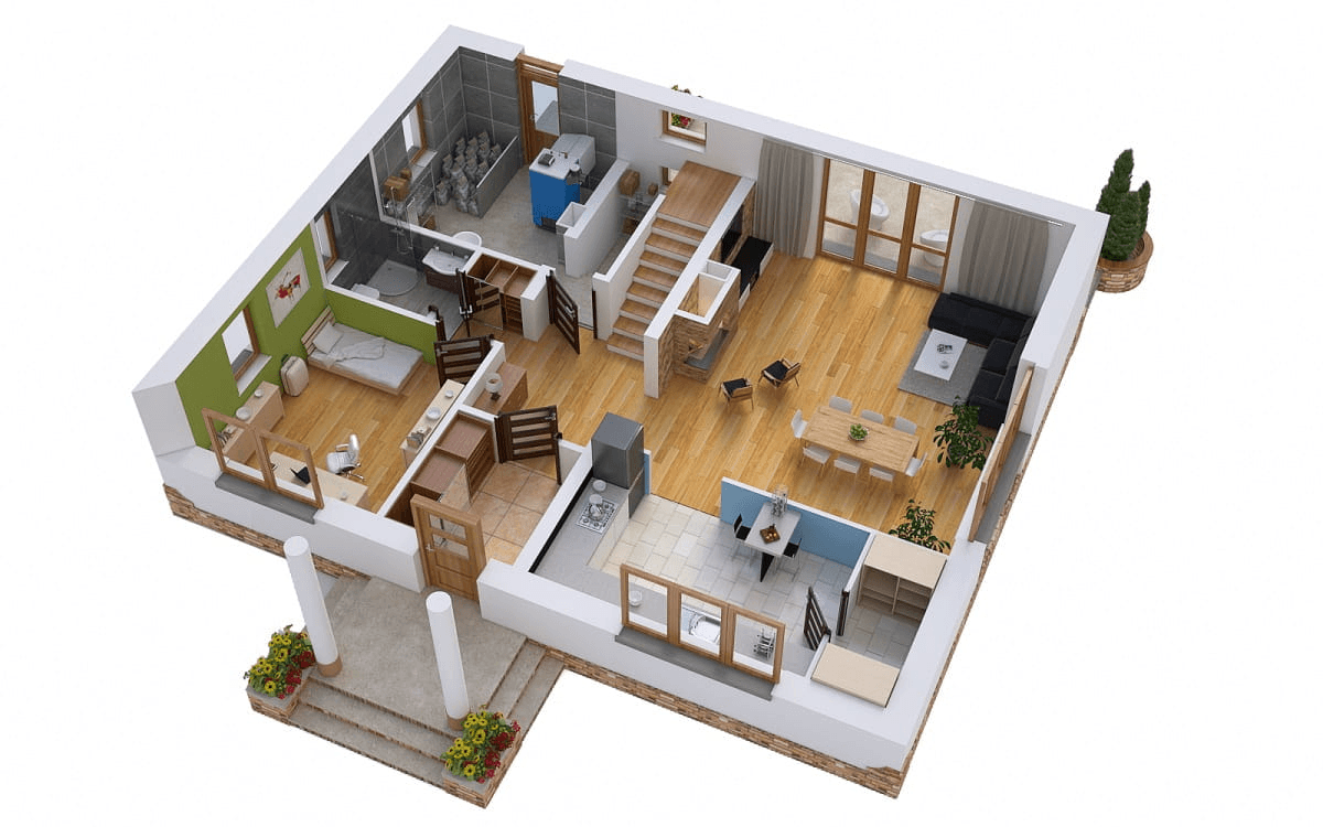 Wizualizacja domu jednorodzinnego BW-51