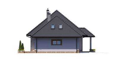 elewacja lewa domu jednorodzinnego BW-51 wariant 1