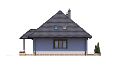 elewacja prawa domu jednorodzinnego BW-51 wariant 1