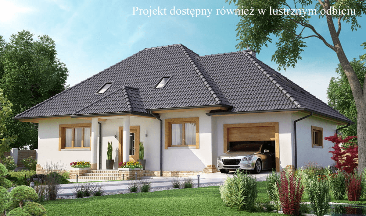 Wizualizacja domu jednorodzinnego BW-51 wariant 1