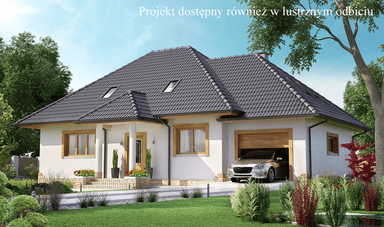 Wizualizacja domu jednorodzinnego BW-51 wariant 1