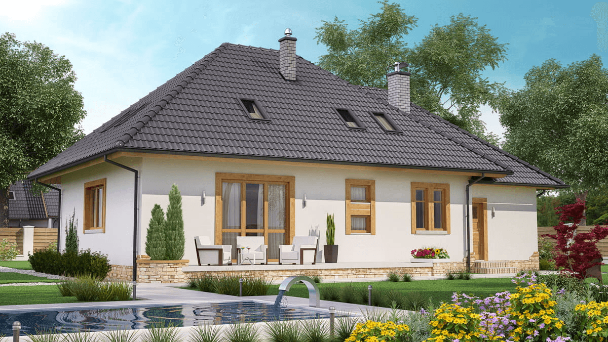 Wizualizacja domu jednorodzinnego BW-51 wariant 1