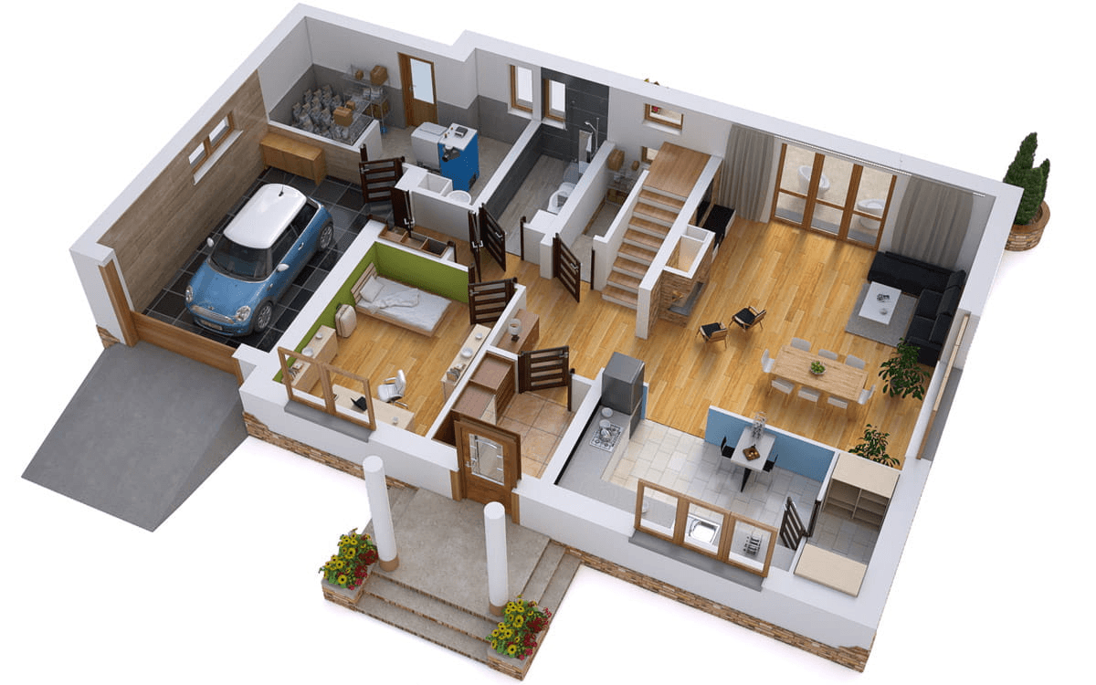 Wizualizacja domu jednorodzinnego BW-51 wariant 1