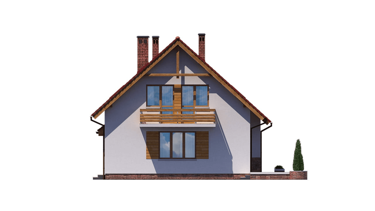 elewacja lewa domu jednorodzinnego BW-54 front południowy