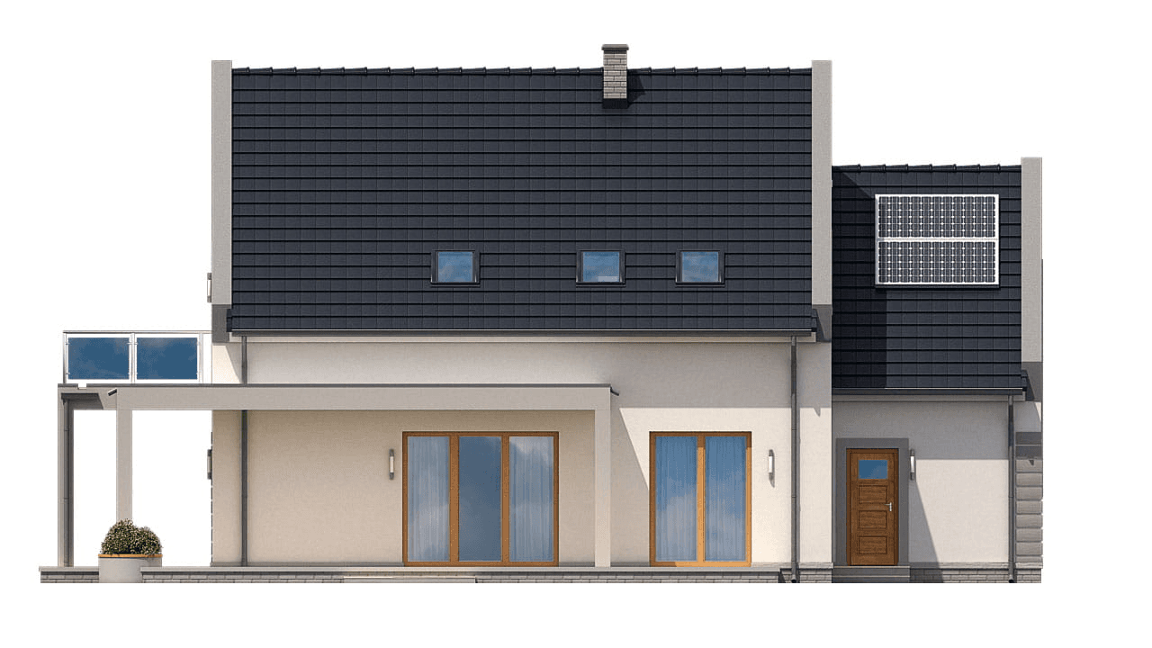 elewacja tylna domu jednorodzinnego BW-56