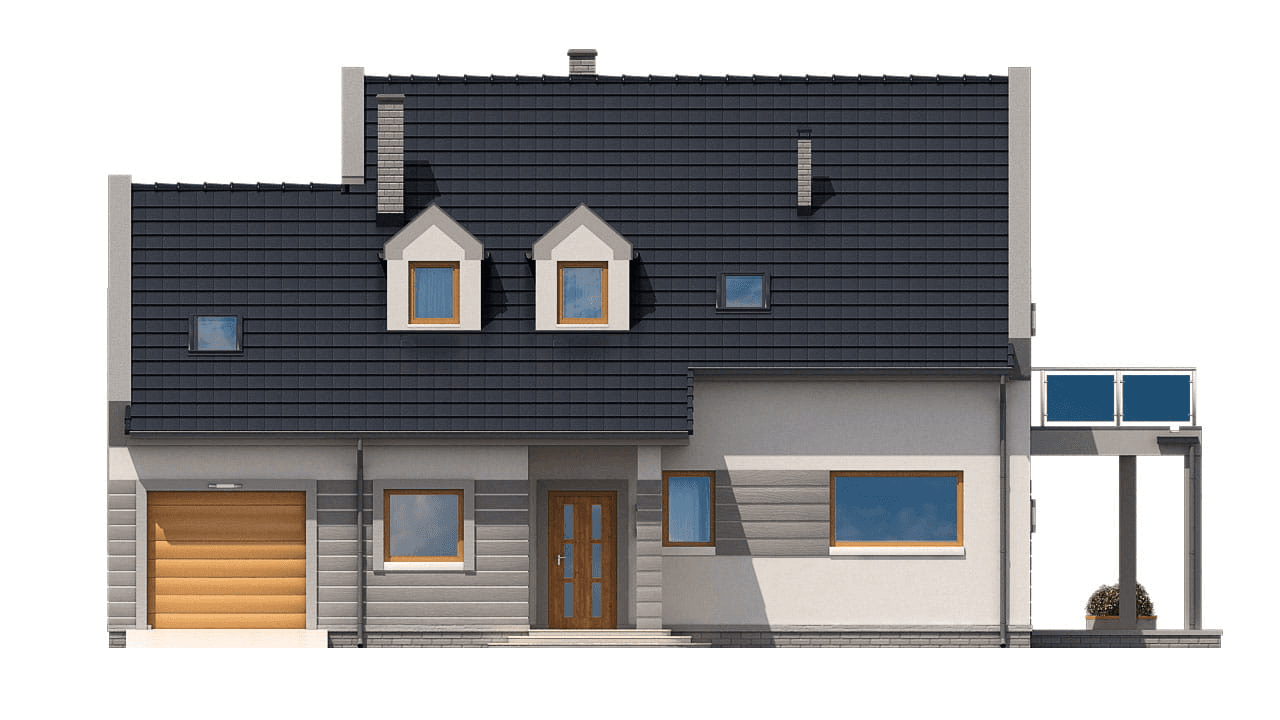 elewacja frontowa domu jednorodzinnego BW-56