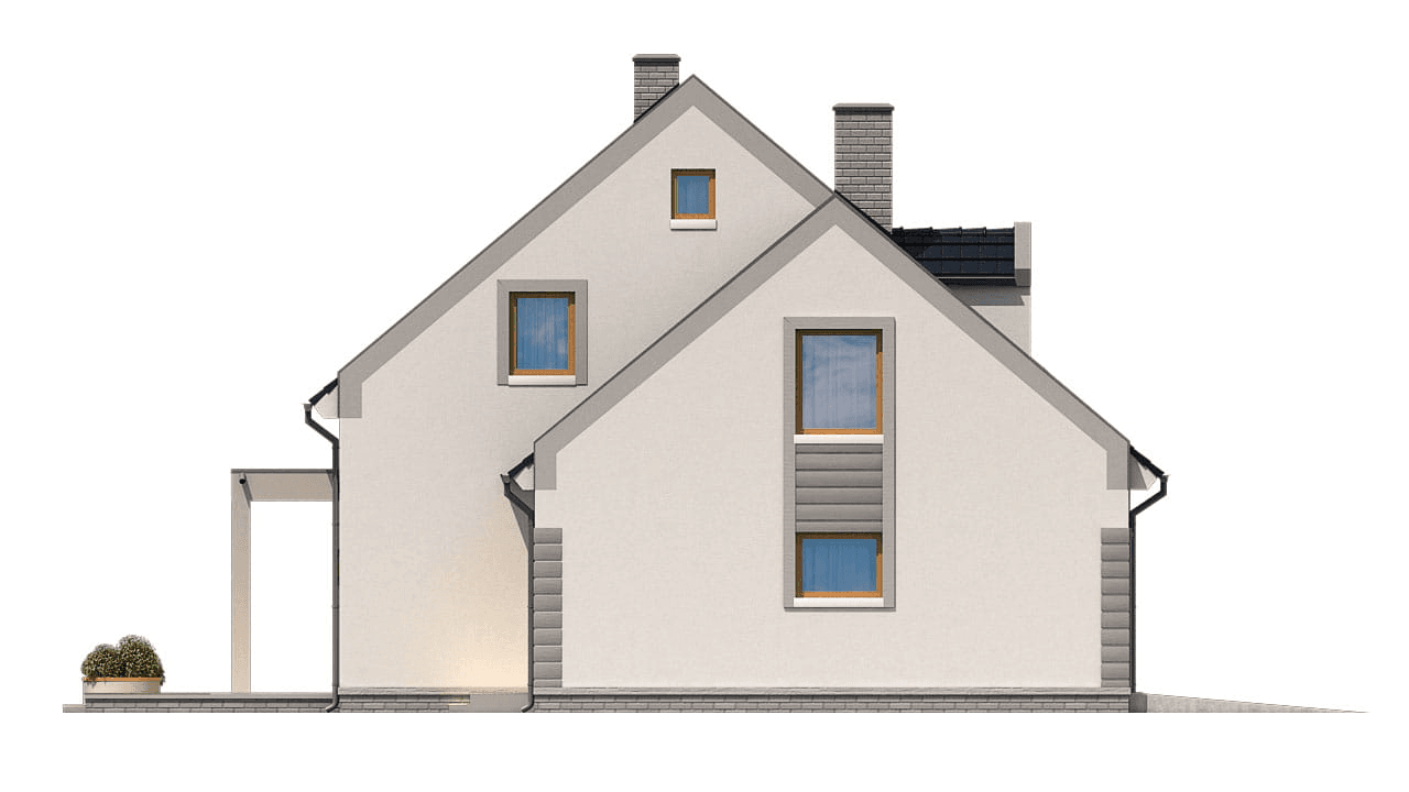 elewacja lewa domu jednorodzinnego BW-56