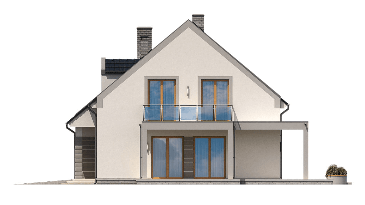 elewacja prawa domu jednorodzinnego BW-56