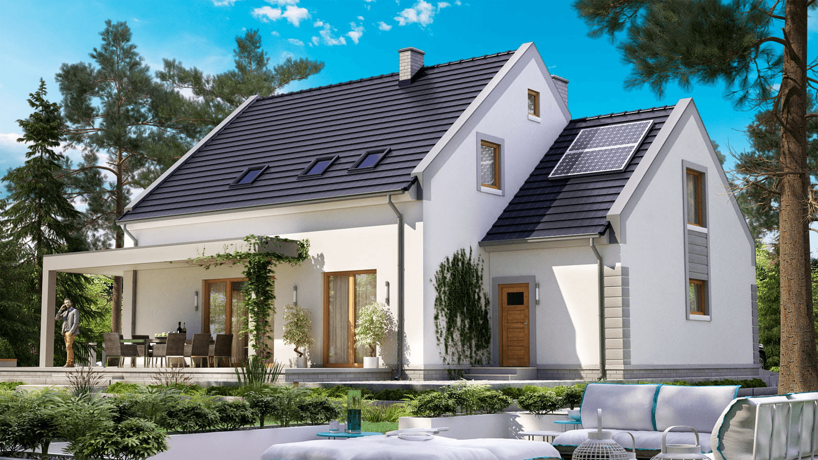 Wizualizacja domu jednorodzinnego BW-56