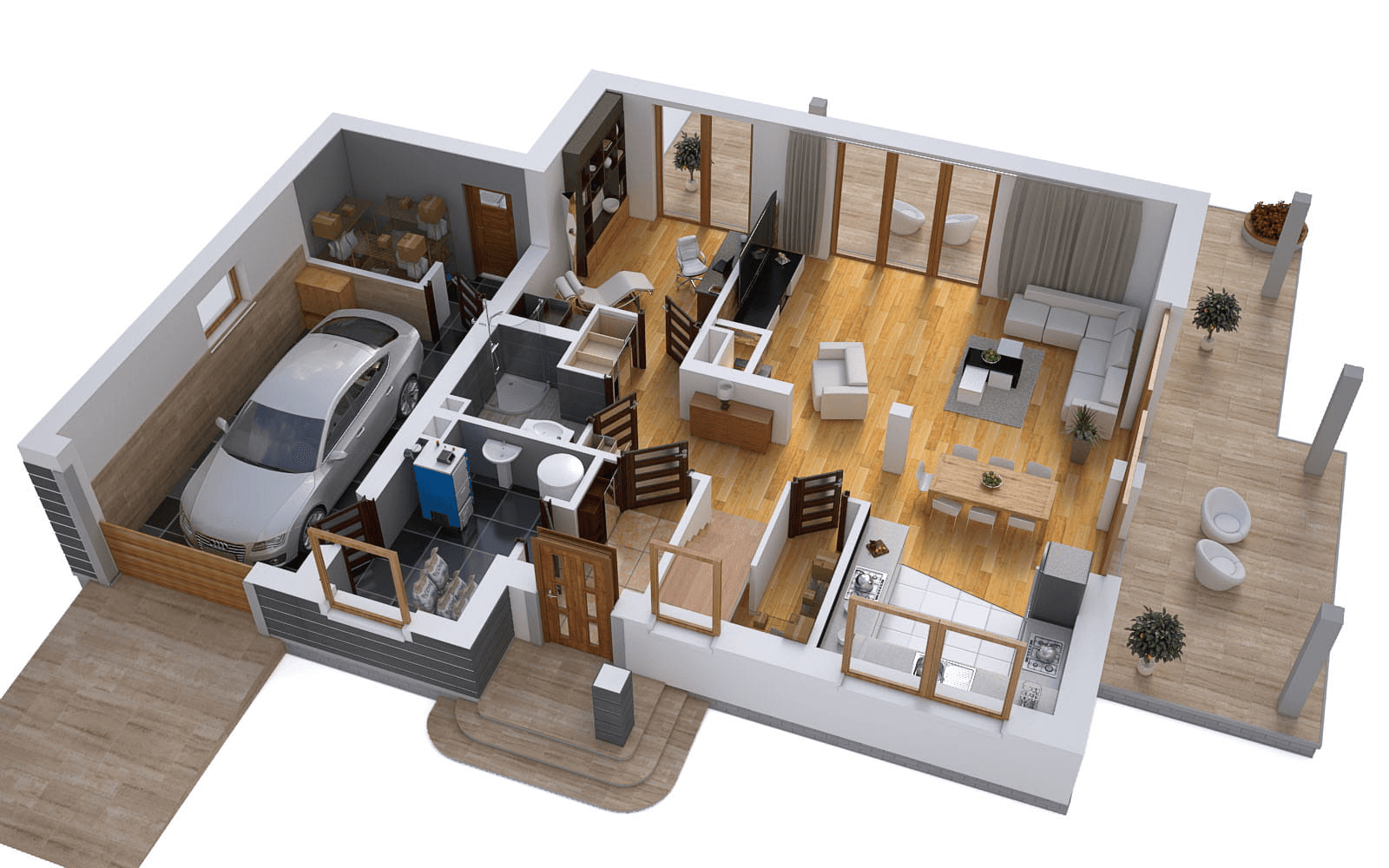 Wizualizacja domu jednorodzinnego BW-56