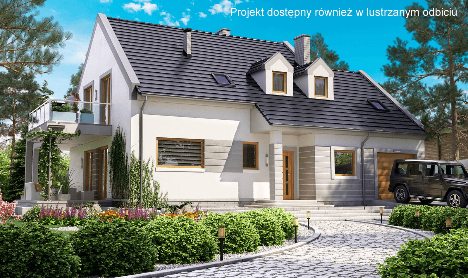 Wizualizacja domu jednorodzinnego BW-56