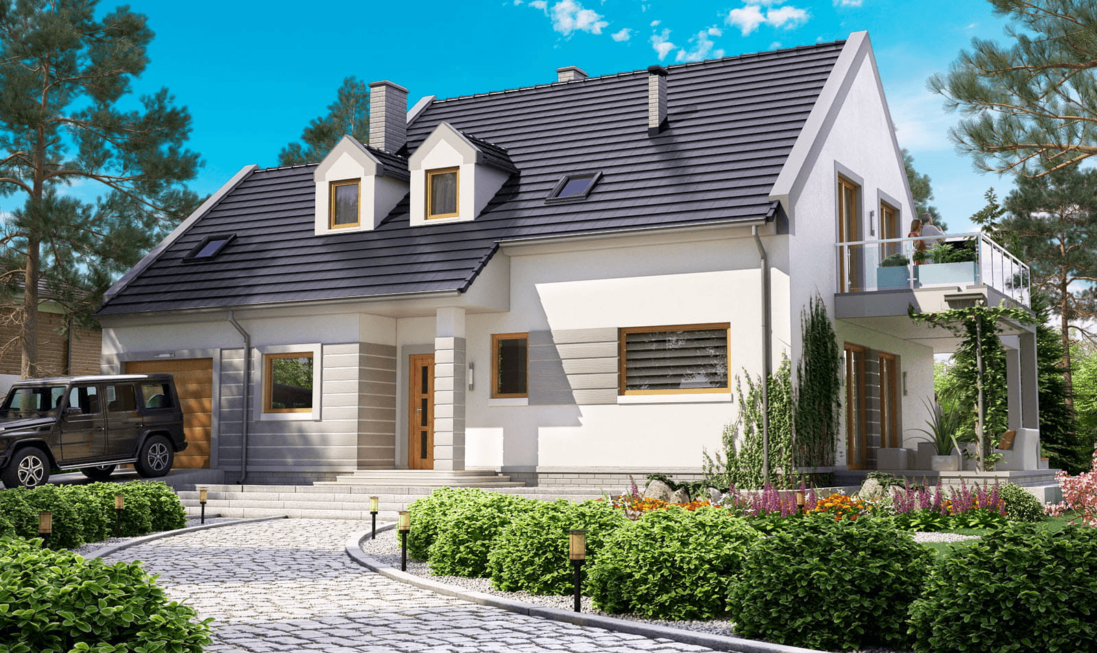 Wizualizacja domu jednorodzinnego BW-56
