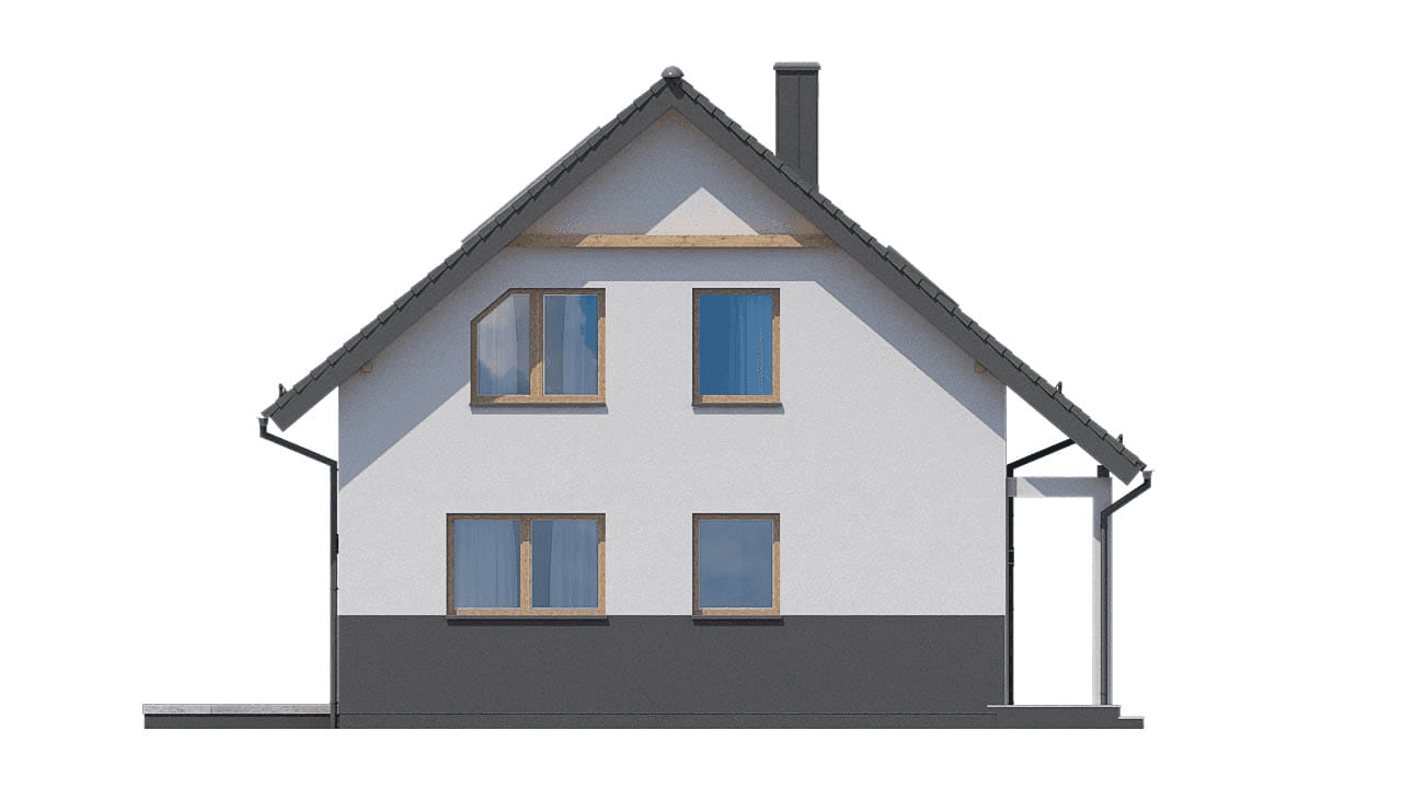 elewacja lewa domu jednorodzinnego BW-70