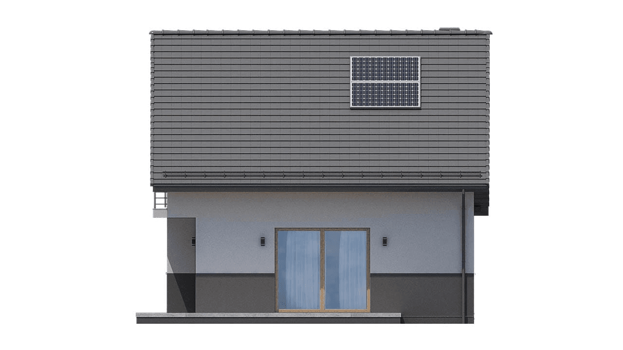 elewacja tylna domu jednorodzinnego BW-70