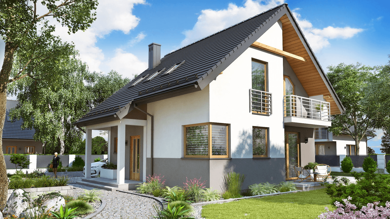 Wizualizacja domu jednorodzinnego BW-70