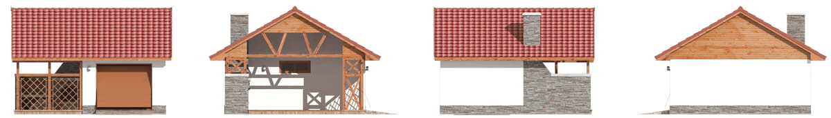 Elewacje budynku gospodarczego BG-02