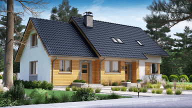 Wizualizacja domu BS-07 dwulokalowy