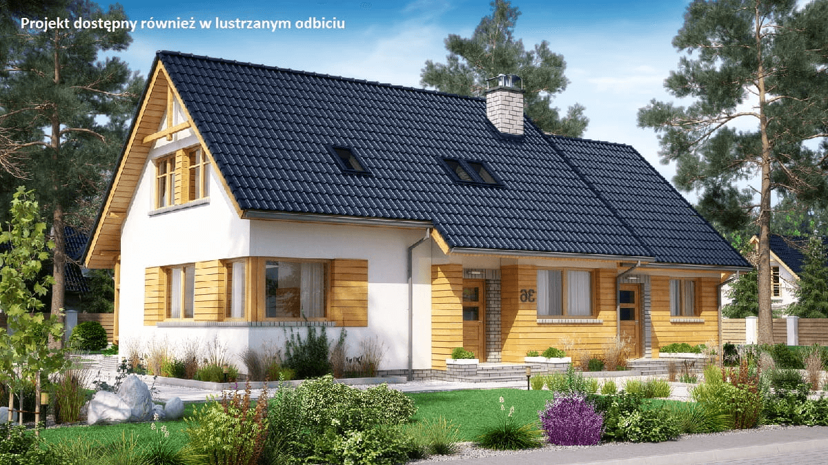 Wizualizacja domu BS-07 dwulokalowy