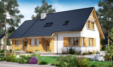 Wizualizacja domu BS-07 dwulokalowy