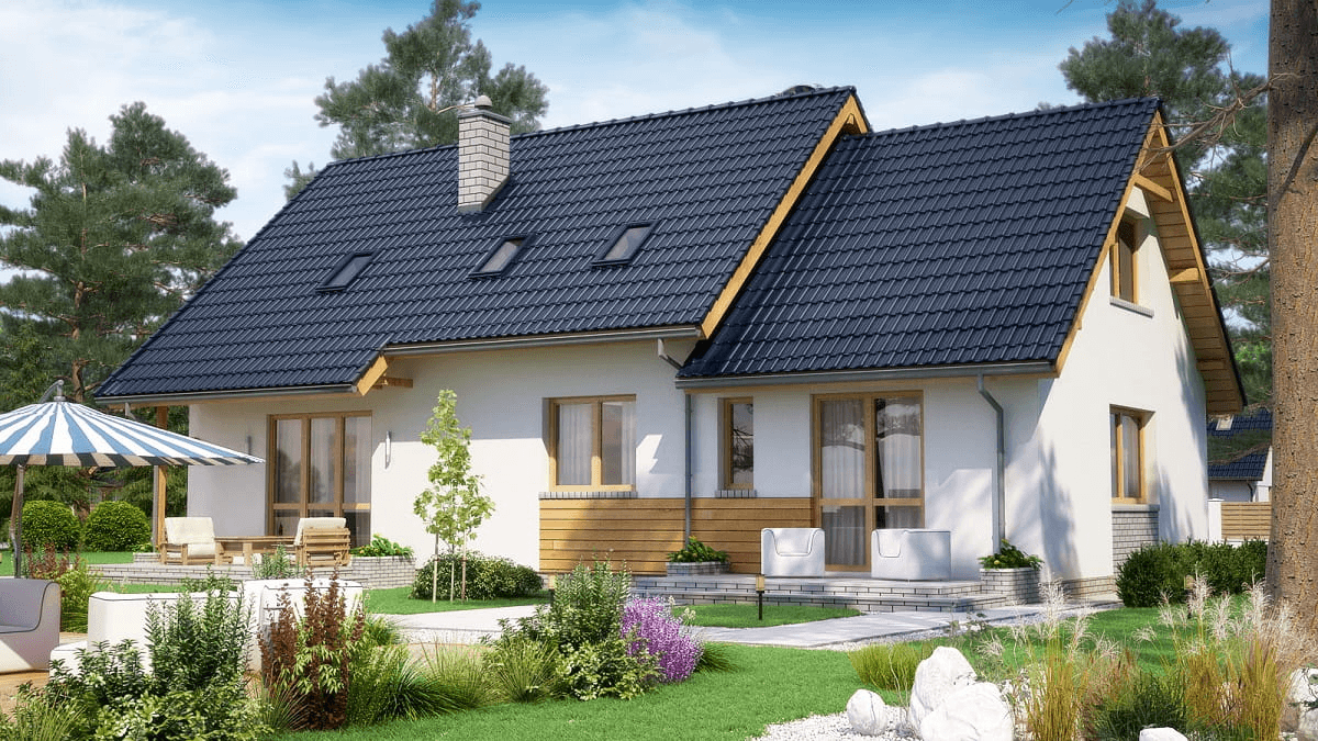 Wizualizacja domu BS-07 dwulokalowy