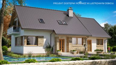 Wizualizacja domu BS-07 wariant 2 dwulokalowy