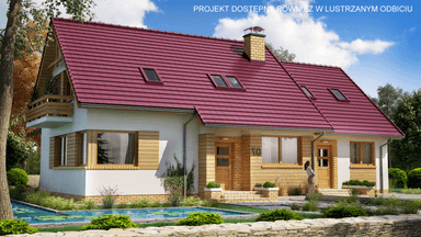 Wizualizacja domu BS-07 wariant 3 dwulokalowy