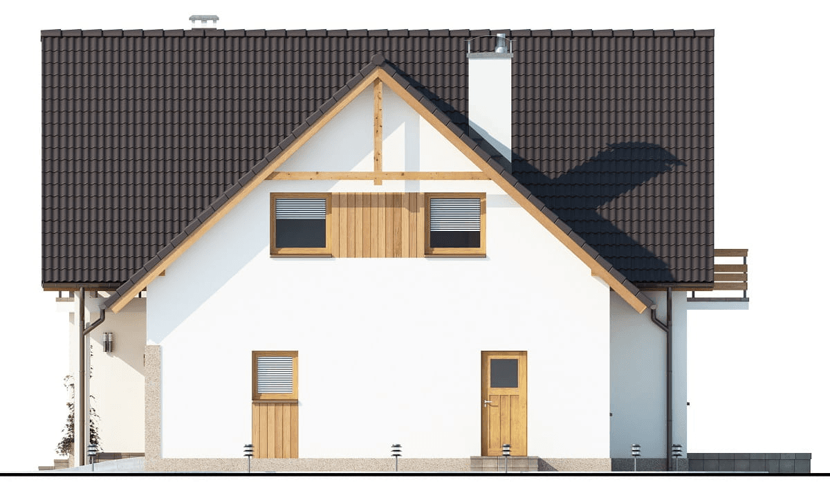 Elewacja lewa domu dwulokalowego BS-10