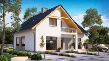 Wizualizacja domu BS-10 wariant z lokalem